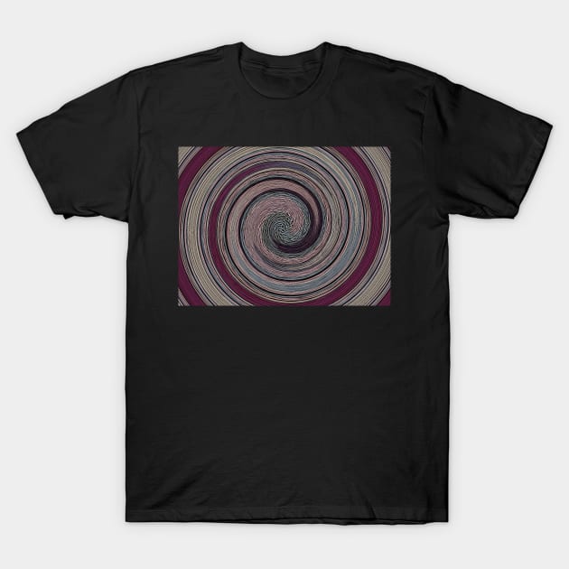 purples and blues vibrant modern swirls T-Shirt by pollywolly